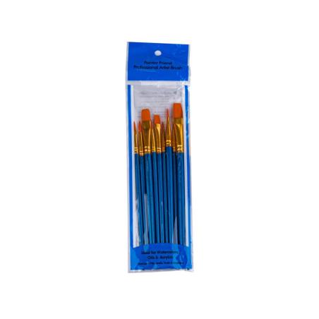 Zestaw Pędzelków, Pędzle, Pędzel,  Akcesoria Do Malowania, 10 Sztuk - Niebieskie