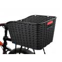 Kosz na rower koszyk rowerowy na bagażnik tylny rattanowy z odblaskiem