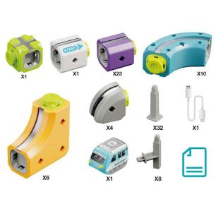 Tor Magnetyczny Zjazd samochodowy Kolejka Zjeżdżalnia Pociąg Klocki Konstrukcyjne 87 el.