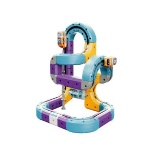 Tor Magnetyczny Zjazd samochodowy Kolejka Zjeżdżalnia Pociąg Klocki Konstrukcyjne 54 el.