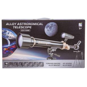 Czarny Teleskop Astronomiczny Ze Statywem Luneta Dla Początkujących + Akcesoria