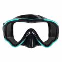 Maska do snurkowania okulary rurka fajka zestaw niebiesko-czarny