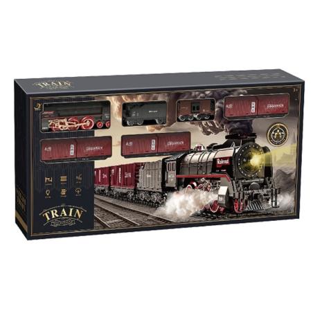 Kolejka Elektryczna Lokomotywa Pociąg Towarowy Para Duży Zestaw