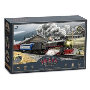 Kolejka R/C Elektryczna Lokomotywa Pociąg Towarowy Para Duży Zestaw Zdalnie Sterowany Akumulator