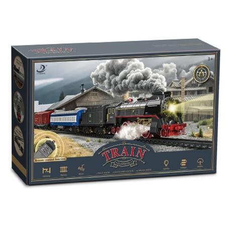 Kolejka R/C Elektryczna Lokomotywa Pociąg Towarowy Para Duży Zestaw Zdalnie Sterowany Akumulator