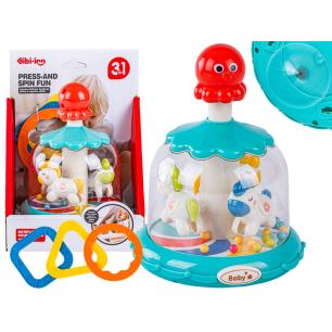 Bączek Kolorowa Karuzela Z Kulkami Ośmiornica Koniki Kucyki + Obręcze
