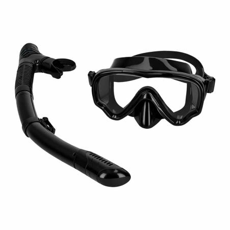Maska do snurkowania okulary rurka fajka zestaw czarny