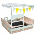 Piaskownica drewniana LULILO Vendo obracany daszek 360° zamykana ławki 120cm