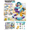 Klocki magnetyczne konstrukcyjne tor wyścigowy auta 54 elementy