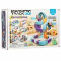 Klocki magnetyczne konstrukcyjne tor wyścigowy auta 54 elementy
