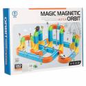 Klocki magnetyczne konstrukcyjne tor wyścigowy pociągi 140 elementów