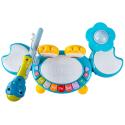 Edukacyjna Mini Perkusja Krab Pianinko Mikrofon Zestaw Muzyczny Niebieski