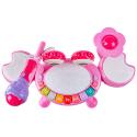 Edukacyjna Mini Perkusja Krab Pianinko Mikrofon Zestaw Muzyczny Różowy