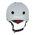 Kask rowerowy dla dziecka Trike Fix dziecięcy regulowany LED M 55-58cm szary ciemny