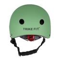 Kask rowerowy dla dziecka Trike Fix dziecięcy regulowany LED S 48-54cm zielony ciemny
