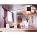 Domek dla lalek drewniany MDF mebelki 78cm biały LED