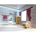 Domek dla lalek drewniany MDF mebelki 78cm biały LED