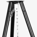 Grill ogrodowy węglowy zawieszany, regulowana wysokość 32-66/150 cm, ruszt stal chromowana, misa stal emaliowana, czarny, 50 