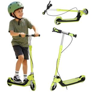 Hulajnoga dla dzieci TRIKE FIX dwukołowa LED składana podwójne hamulce neon zielony