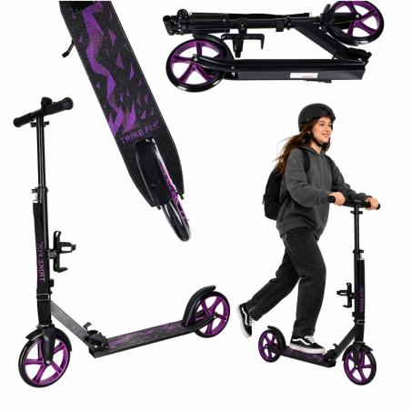 Hulajnoga miejska Trike Fix składana koła 200mm czarno-fioletowa