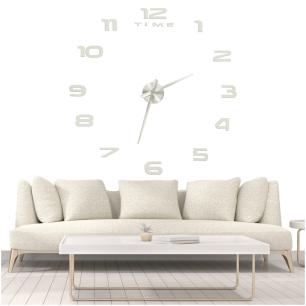 Zegar ścienny naklejany na ścianę 3D lustrzany DIY duży nowoczesny 80-120cm XL