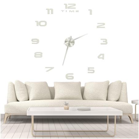 Zegar ścienny naklejany na ścianę 3D lustrzany DIY duży nowoczesny 80-120cm XL