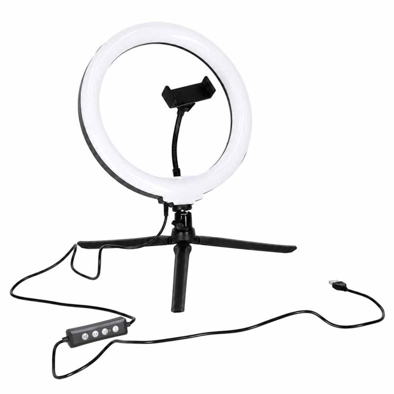 Lampa pierścieniowa do selfie LED RGB na statywie Lampa pierścieniowa do selfie LED RGB na statywie