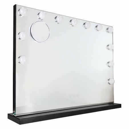 Lusterko do makijażu LED z 15 żarówkami kosmetyczne zoom x10 regulacja jasności