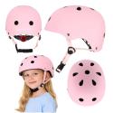 Kask rowerowy dla dziecka Trike Fix dziecięcy regulowany LED S 48-54cm różowy