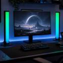 Lampka na biurko LED gamingowa RGB kolumny słupki na pilot zestaw 2 sztuki