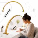 Lampa kosmetyczna LED bezcieniowa biurkowa do manicure paznokci łuk złota