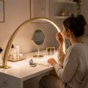 Lampa kosmetyczna LED bezcieniowa biurkowa do manicure paznokci łuk złota