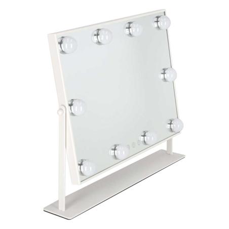 Lusterko do makijażu LED z 10 żarówkami podświetlane kosmetyczne 3 rodzaje barw