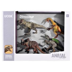 Figurki Dinozaurów Zestaw 4 Figurek DINOZAUR Dinozaury T-rex