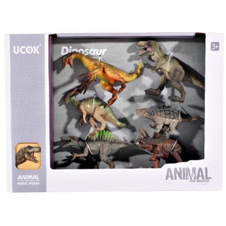 Figurki Dinozaurów Zestaw 6 Figurek DINOZAUR Dinozaury T-rex Tyranozaur