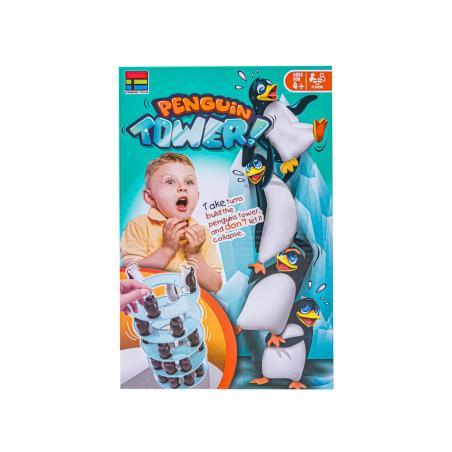 Gra zręcznościowa PINGWINKOWA WIEŻA "Penguin Tower" Ruchoma, krzywa wieża Budowanie Wieży