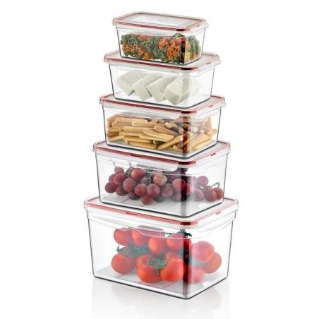 Pojemnik plastikowy 400ml PROSTOKĄT SAVER BOX dzielony z pokrywką