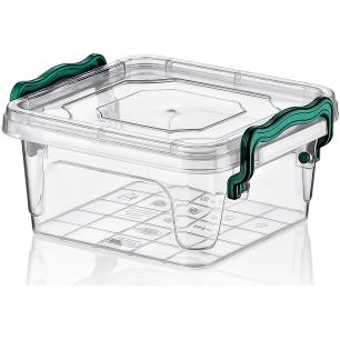 Pojemnik plastikowy 350ml KWADRAT MULTI BOX z pokrywką