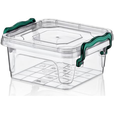 Pojemnik plastikowy 350ml KWADRAT MULTI BOX z pokrywką