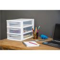 Organizer z szufladami 3A6 18x21,5x16,1 cm czarny z transparentnymi szufladami