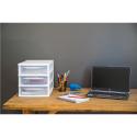 Organizer z szufladami 3A6 18x21,5x16,1 cm czarny z transparentnymi szufladami