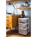 Organizer z szufladami 3A6 18x21,5x16,1 cm czarny z transparentnymi szufladami