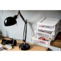 Organizer z szufladami 3A6 18x21,5x16,1 cm czarny z transparentnymi szufladami