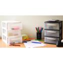Organizer z szufladami 3A6 18x21,5x16,1 cm czarny z transparentnymi szufladami