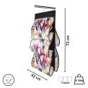FLORAL w kwiaty wiszący organizer do szafy 5 przegród na torebki, paski 72x42cm
