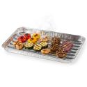 Tacki aluminiowe do grilla, prostokątne, perforowane, zestaw 3 szt., 34x23x2,5 cm