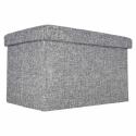 Pufa ze schowkiem do siedzenia otwierana składana 50x31x31cm szara