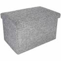 Pufa ze schowkiem do siedzenia otwierana składana 50x31x31cm szara