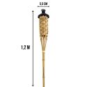 Pochodnia ogrodowa bambusowa, pleciona, do ogrodu i tarasu, 1200 mm, pojemność 180 ml