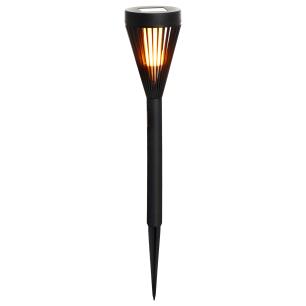 Lampa ogrodowa solarna pochodnia, wbijana, ciepła biała, IP44, 7,5x39,5 cm
